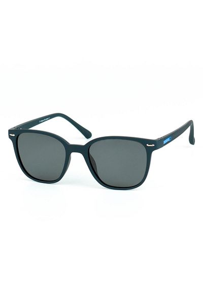 Di Caprio Unisex Navy Blue Polarized Protected Rectangular Model Sunglasses