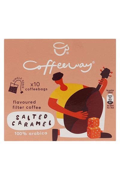 Coffeeway Salted Caramel Flavored Coffee Bags (10 x 75g)