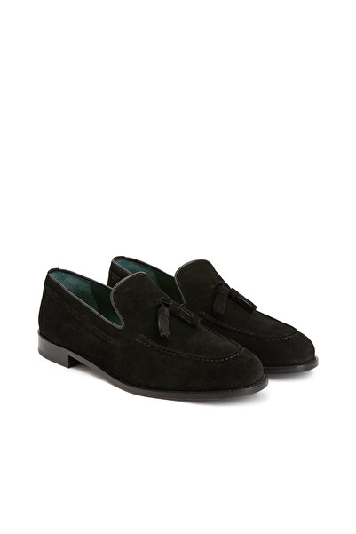 George Hogg Icons Siyah Erkek Süet Loafer