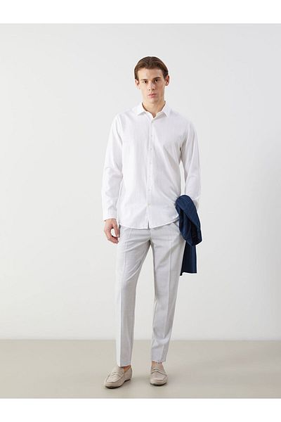 LC Waikiki Slim Fit Long Sleeve Striped Men's Shirt