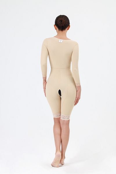 LİPOTEKS Full Body Corset with Above Knee Sleeves