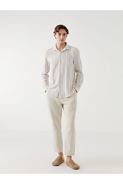 LC Waikiki Lcw Eco Regular Fit Long Sleeve Striped Men's Shirt