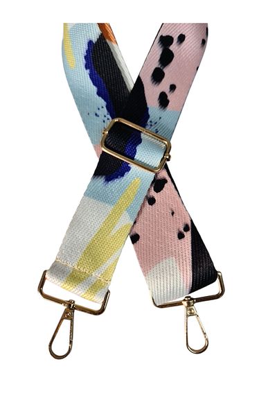 Gloria Gold Metal Polyester Column Adjustable Bag Handle - 120 cm Phone Strap / Brush Pattern