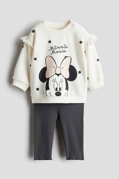 Ladin Store New Season Girl's Cotton Character Printed 2 Thread Non-Raised Bottom-Top Tights Set