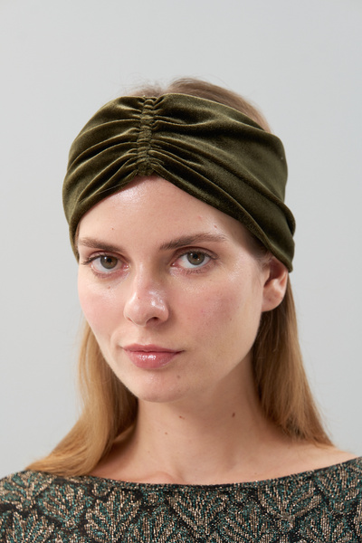 Roman Kadife Saç Aksesuarı Olive K2586113_027