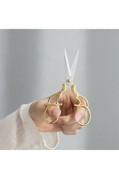 TıkTık AL Promise Engagement - Sewing Embroidery Scissors Gold Color