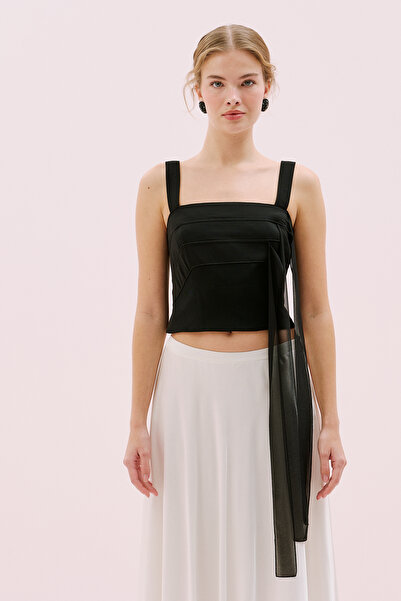 Roman Şifon Detaylı Askılı Büstiyer Siyah Y2514004_001