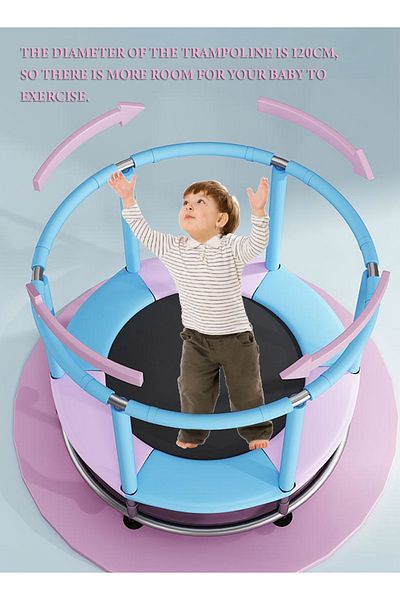 Ma Baby Trampoline Children's Home Indoor Bouncer Baby Jumping Bed with Guard Net
