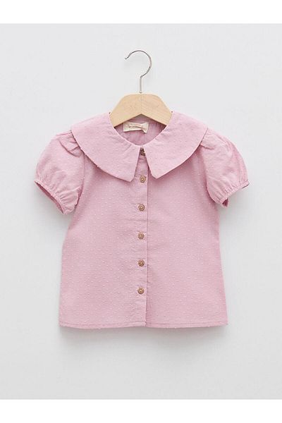 LC Waikiki Lcw Baby Baby Collar Short Sleeve Baby Girl Shirt (S2)