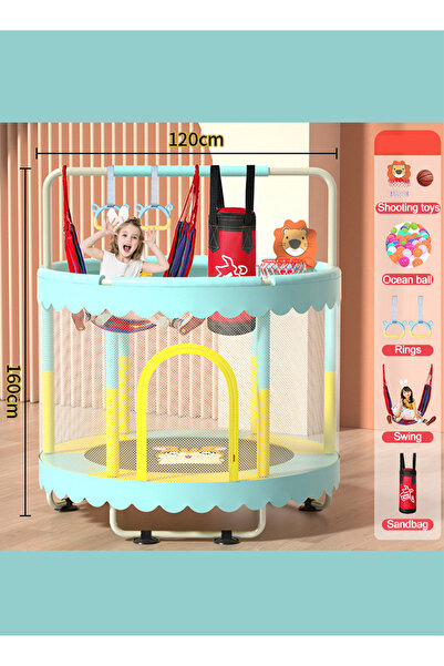 Ma Baby قضيب ترامبولين أفقي للأطفال بطول 1.2 متر مع شبكة حماية