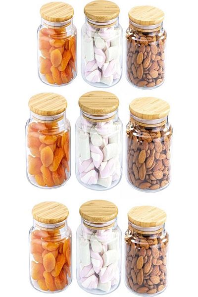 Bambum Zone 9 Glass Storage Container - 800ml with Vacuum Bamboo Lid