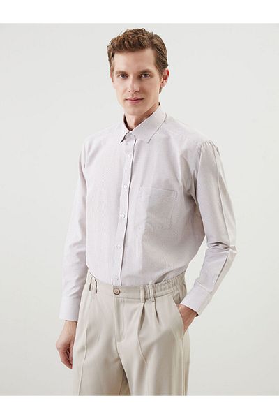 LC Waikiki Regular Fit Long Sleeve Plaid Poplin Men's Shirt