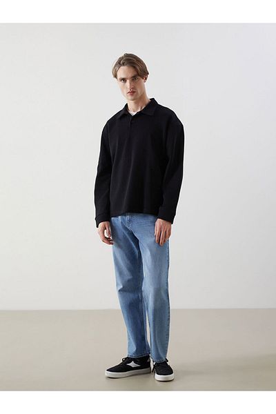 LC Waikiki Polo Neck Long Sleeve Men's Sweatshirt