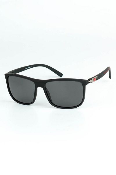 Di Caprio Men's Red Polarized Protected Rectangular Model Sunglasses