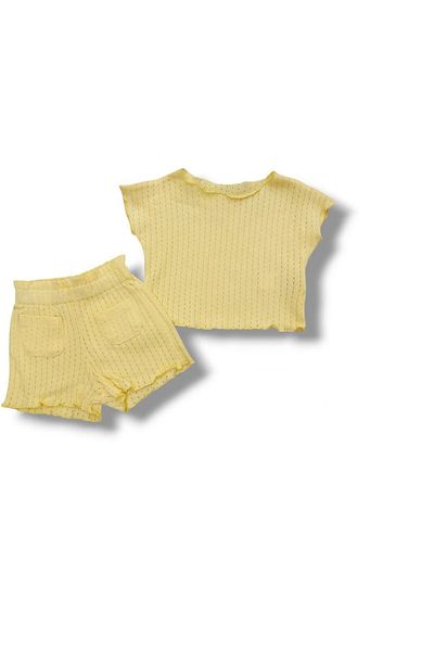 Çikoby Baby Girl Jacquard Shorts Set Ck50536
