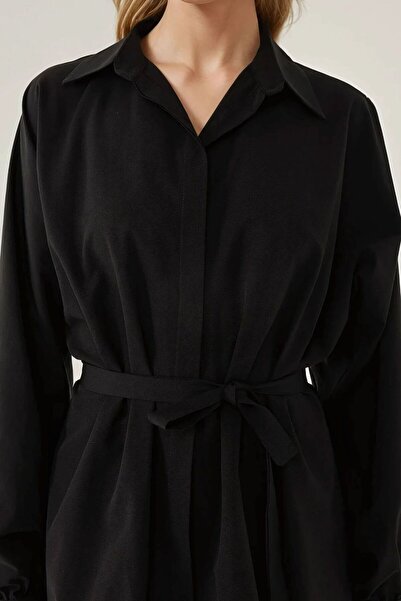 Hiccup Cămașă țesătă din amestec de in cu curea