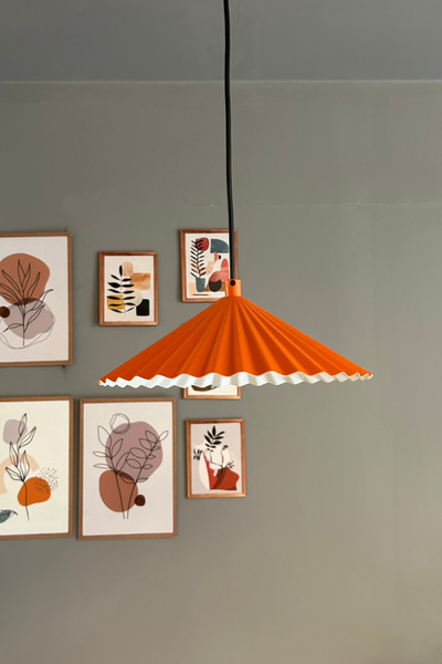 Bamyum Avilla Turuncu Tekli Metal Avize Rustik Cafe Mutfak Modern Dekoratif Sarkıt Aydınlatma