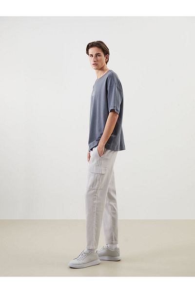 LC Waikiki Lcw Comfortable Fit Linen Look Men's Cargo Pants Fast Fashion