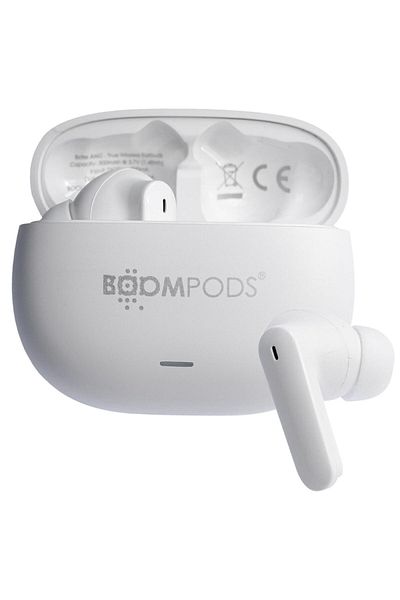 Boompods سماعات إيكوبودز ANC، TWS، أبيض