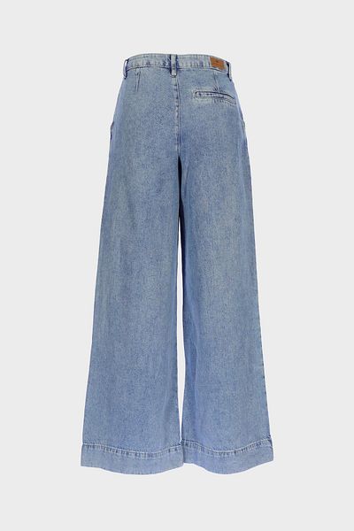 CROSS JEANS بنطلون جينز أزرق فاتح عالي الخصر من Fermitari Wideleg C 4530-215