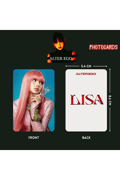 Kpop Dünyasi Blackpink Lisa'' Alter Ego'' Photocards Set
