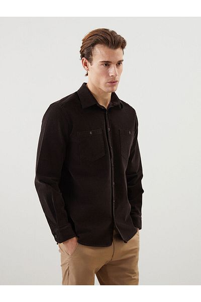 LC Waikiki Regular Fit Long Sleeve Velvet Men's Shirt