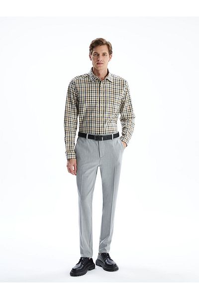 LC Waikiki Slim Fit Long Sleeve Plaid Men's Shirt