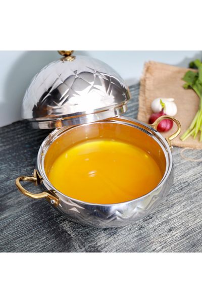 ROYALFORD 1.5L SS Mughal Dome Hot pot - Insulated Serving Pot with Lid