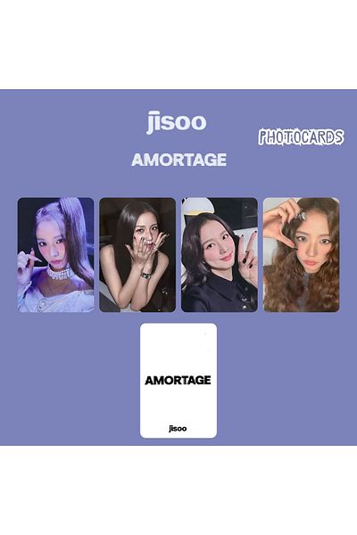 Kpop Dünyasi Jisoo Blackpink "Amortage" Photocards Set Pob 3
