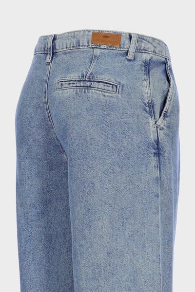 CROSS JEANS Light Blue High Waist Patı Fermitari Wideleg Jeans Pants C 4530-215