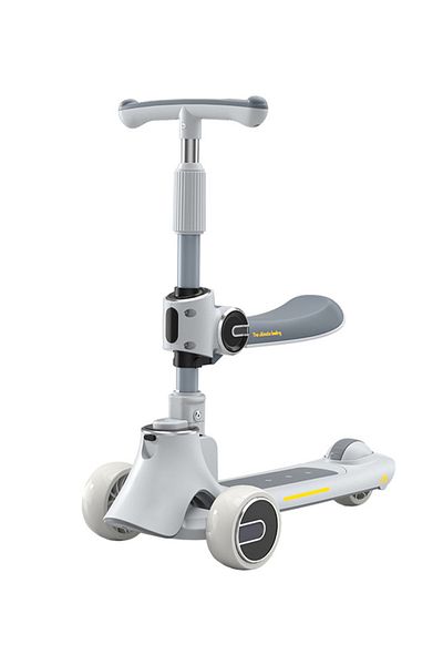 Ma Baby 3 IN 1 Kick Scooter Can Sit And Ride Led Light Flashing Wheel, Adjustable Height