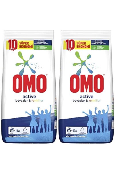 Omo Matik Toz Çamaşır Deterjanı 20kg Beyazlar Ve Renkliler (2PK*10KG) (132 YI...