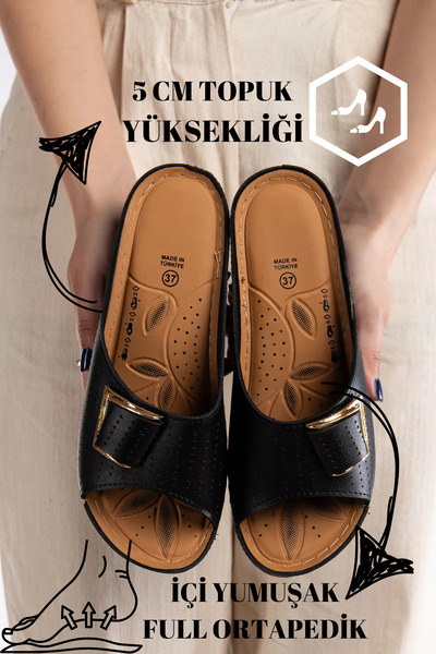 Slipcat Günlük Ortopedik Terlik Anne Orta Yaş Genç Ev & Dışarı Terliği