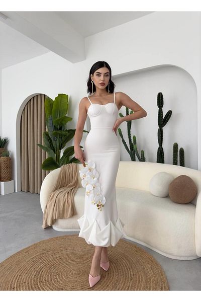 Gökyüzü Moda    Dominic Skirt Gathered Midi Length Dress