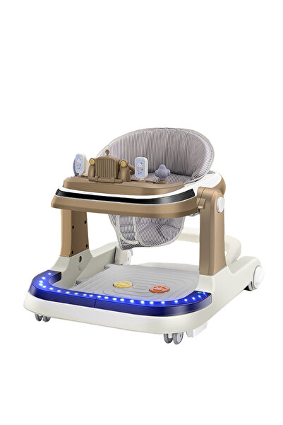 Ma Baby مشاية كهربائية للأطفال مع ارتفاع قابل للتعديل، مشاية تعليمية متعددة ا...