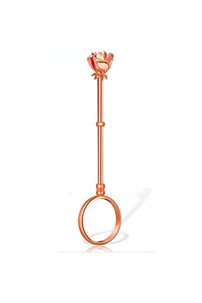 GlassySKY Zarif Gül Modelli Sigara Tutucu Parmak Yüzüğü,parmak Sararma Ve Kok...