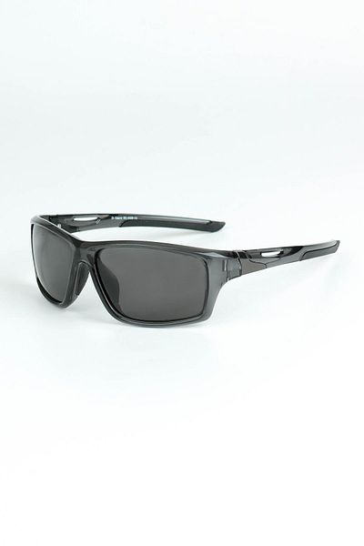 Di Caprio Men's Gray Polarized Protected Rectangular Model Sunglasses