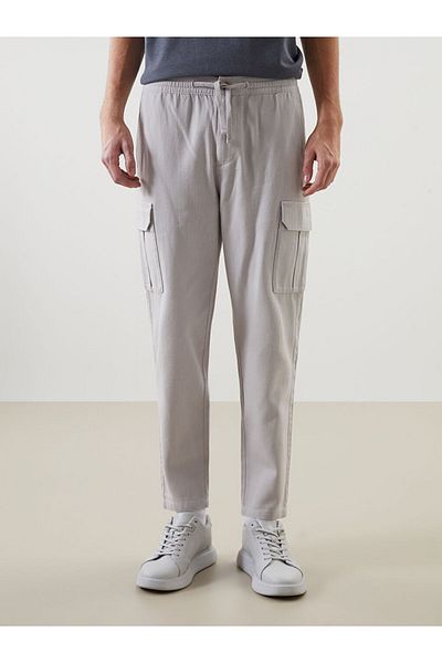 LC Waikiki Lcw Comfortable Fit Linen Look Men's Cargo Pants Fast Fashion