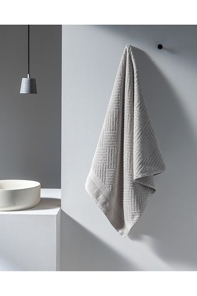 Madame Coco Etienne 100% Cotton Bath Towel - Gray