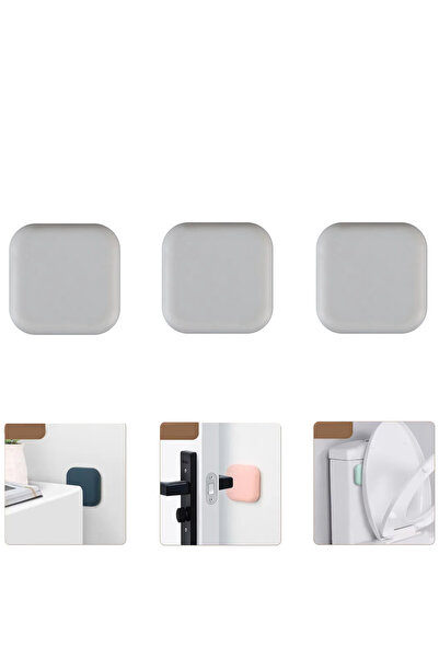 Microcase Darbe Önleyici Yapışkanlı Silikon Kapı Kolu Stoperi Tamponu Kare Ta...