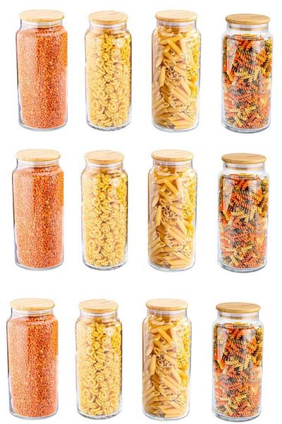 Bambum 1300ml Vacuum Bamboo Lid Glass Storage Container