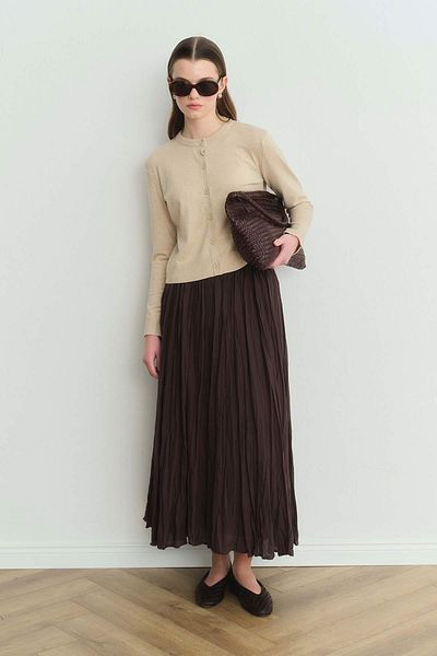 Hooopstore Premium Crew Neck Stone Knitwear Ζακέτα