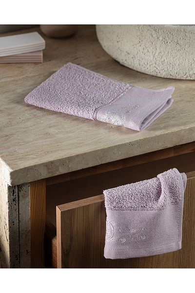 Madame Coco Cotton Embroidered Hand Towel 100% - 2 Pears - Size: 30X45 cm