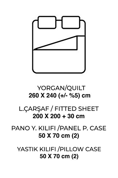 Clasy King Size %100 Cotton Bedding Set 6 Pieces 260x240 cm