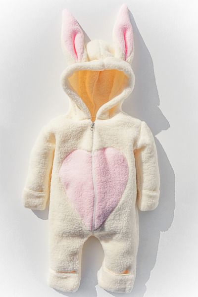 gumbuloy X Silk Atlas Boys Girls Baby and Kids Plush Winter Rabbit Jumpsuit