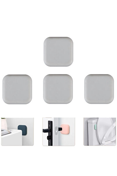 Microcase Darbe Önleyici Yapışkanlı Silikon Kapı Kolu Stoperi Tamponu Kare Ta...