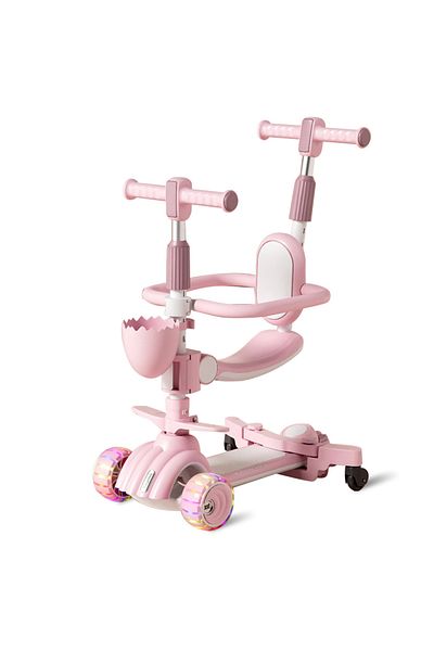 Ma Baby 6 in 1  Kids Scooter for Kids with LED Flashing Wheels, for 1-3-6 Years Boys and Girls