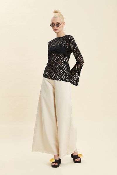 VERDA Lace Blouse with Long Sleeves