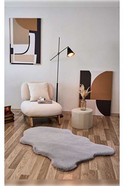 Apex Halı Palma Gri Yumuşacık Dokulu Üst Kalite Pelüş  Kesim Halı