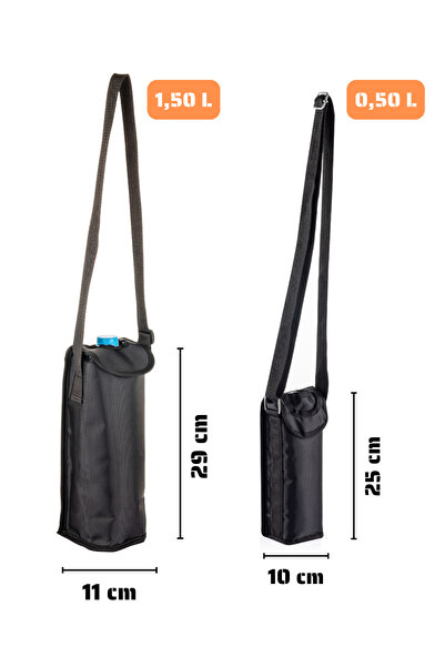 NS reliable 2'li Suya Dayanıklı Termal Su Şişesi ve Matara Taşıma Çantası - 0...